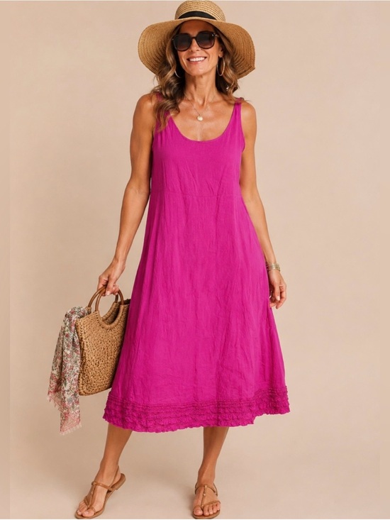 Eileen Fisher Dresses & Skirts - Eileen Fisher irish linen sleeveless midi dress